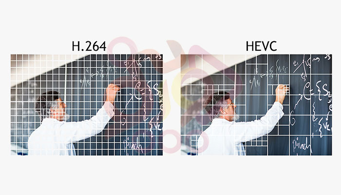 مقایسه فرمت فشرده سازی h264 و h265